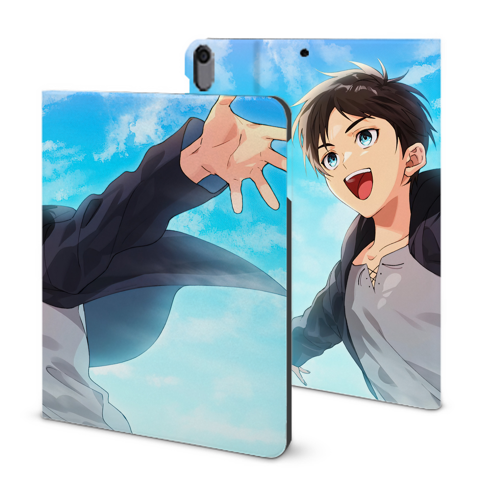 （画像用） 進撃の巨人 Attack on Titan IPad ケース ブック型 PUレザー TPU 耐衝撃 軽量 薄型 ペン収納なし 全面保護 IPad 各モデル対応